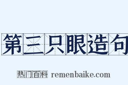 第三只眼造句是什么意思的图片